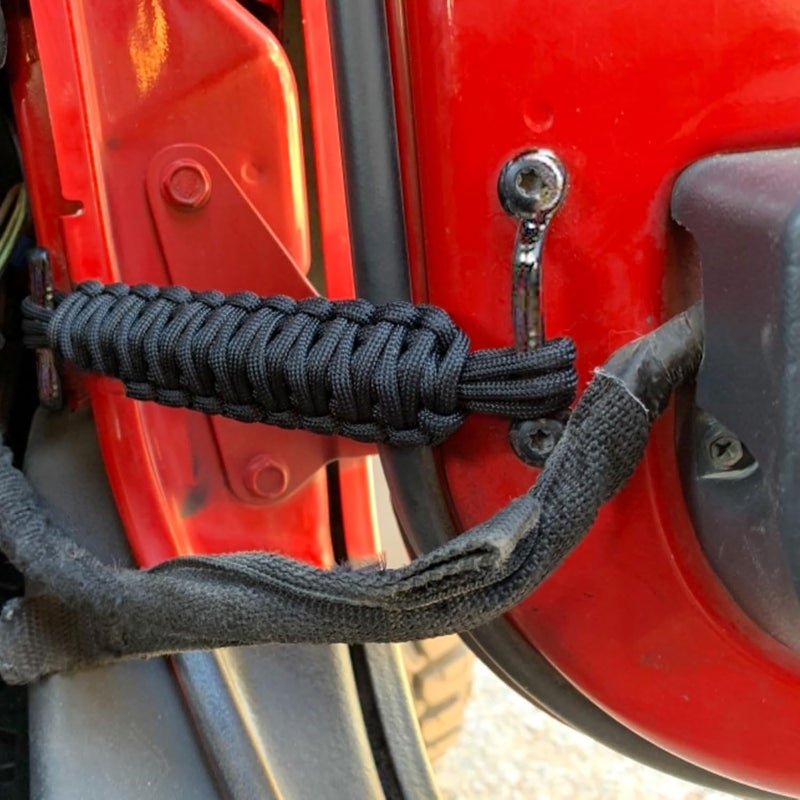 KIXILO Door Limiting Straps for 1987-2023 Wrangler CJ YJ TJ JK JL & Gladiator JT Truck Retractable High Toughness Swing Limiter Replacement Parts 2 Pack (Black) - Image 4